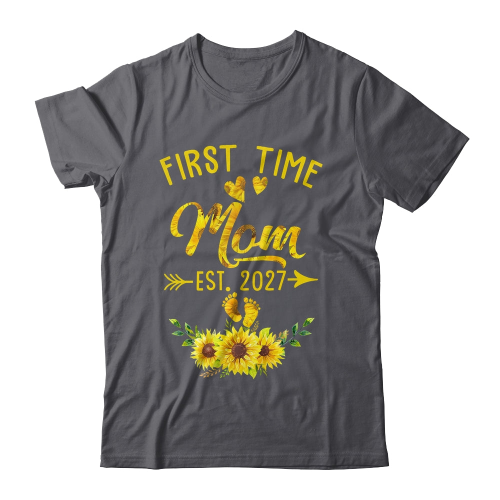 First Time Mom Est 2027 Sunflower Promoted To Mom Shirt & Tank Top | teecentury