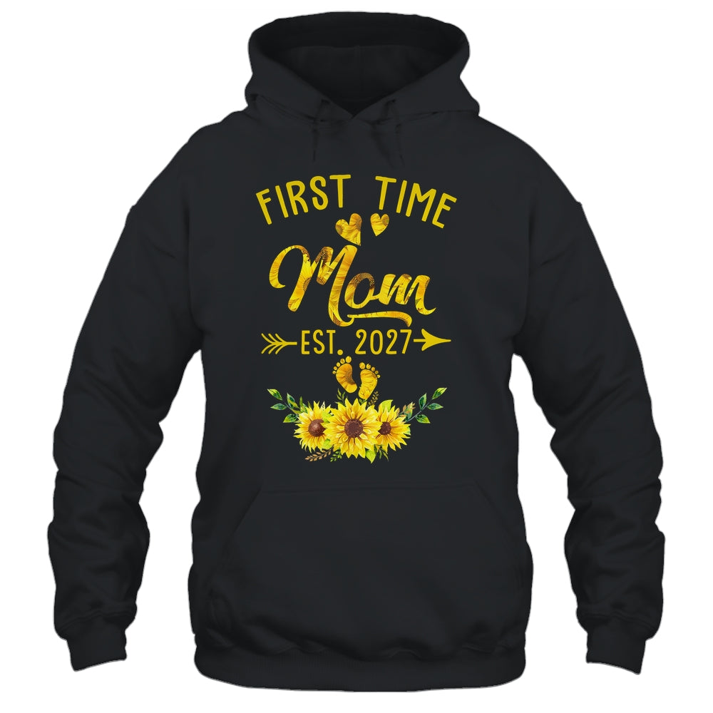 First Time Mom Est 2027 Sunflower Promoted To Mom Shirt & Tank Top | teecentury