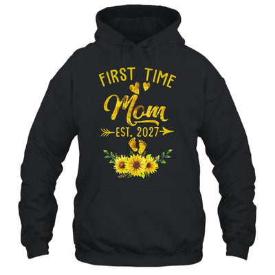 First Time Mom Est 2027 Sunflower Promoted To Mom Shirt & Tank Top | teecentury