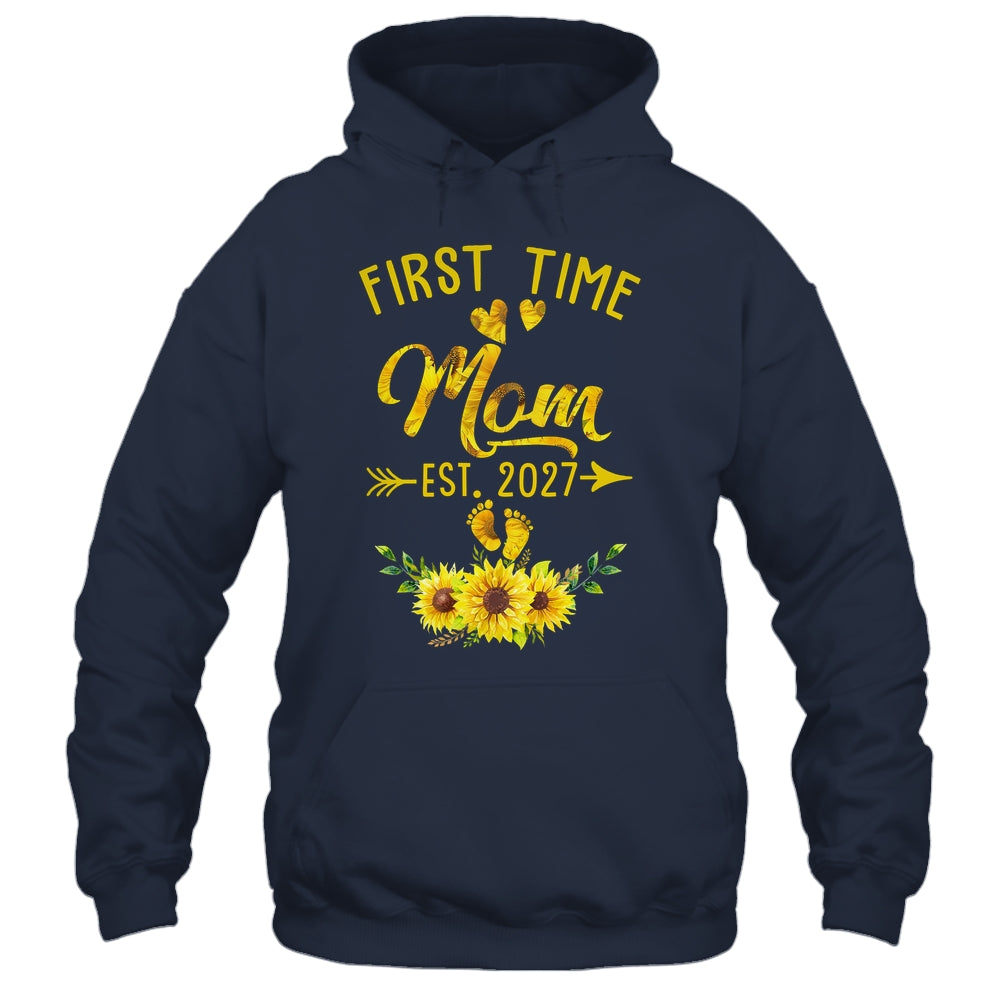 First Time Mom Est 2027 Sunflower Promoted To Mom Shirt & Tank Top | teecentury