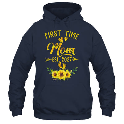 First Time Mom Est 2027 Sunflower Promoted To Mom Shirt & Tank Top | teecentury