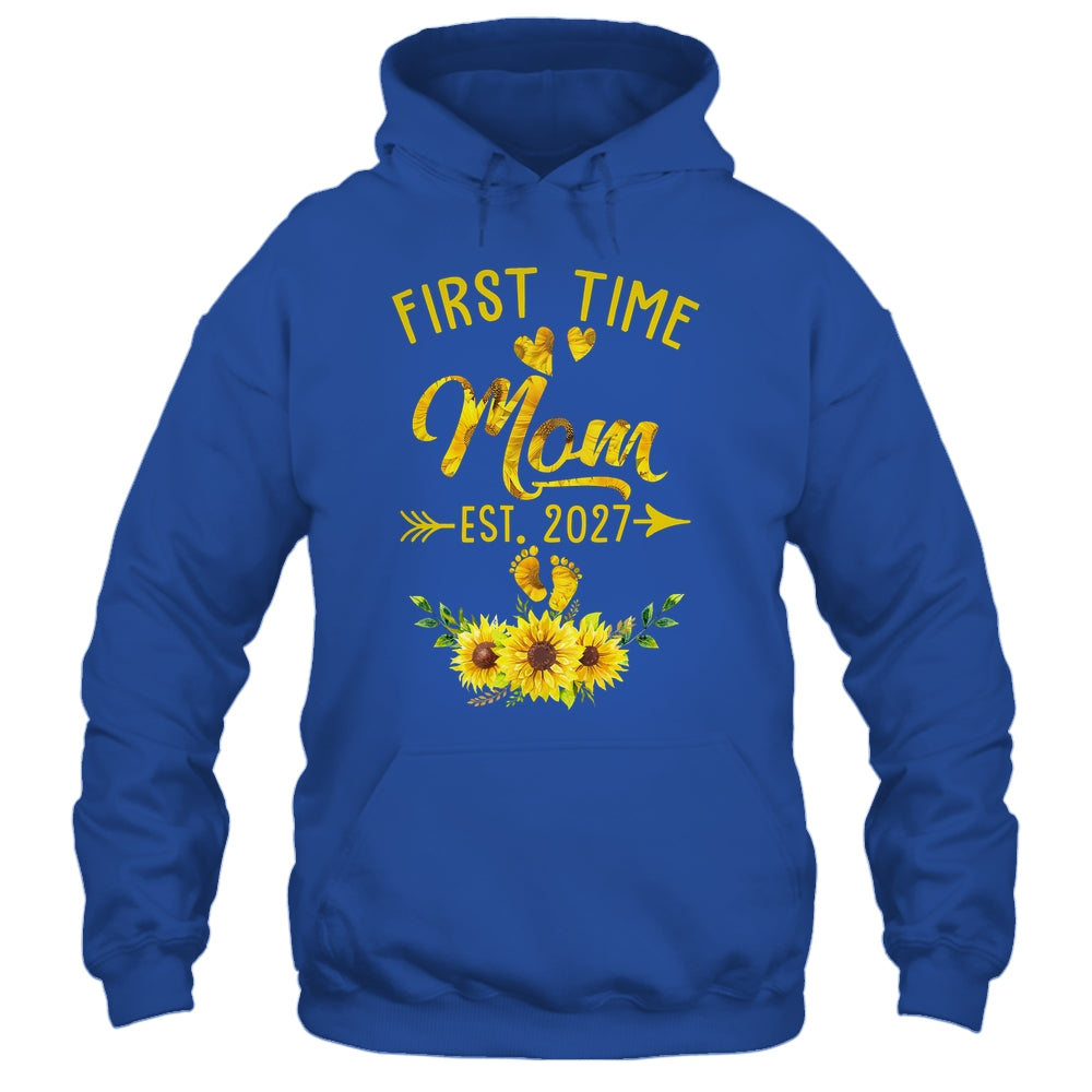 First Time Mom Est 2027 Sunflower Promoted To Mom Shirt & Tank Top | teecentury