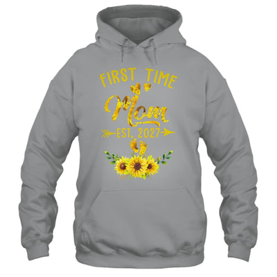 First Time Mom Est 2027 Sunflower Promoted To Mom Shirt & Tank Top | teecentury