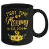 First Time Mommy Est 2024 Sunflower Promoted To Mommy Mug | teecentury