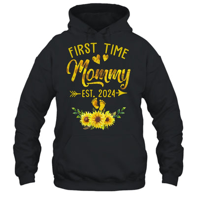 First Time Mommy Est 2024 Sunflower Promoted To Mommy Shirt & Tank Top | teecentury