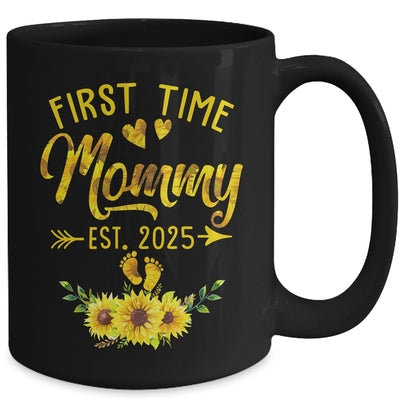 First Time Mommy Est 2025 Sunflower Promoted To Mommy Mug | teecentury