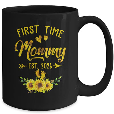 First Time Mommy Est 2026 Sunflower Promoted To Mommy Mug | teecentury