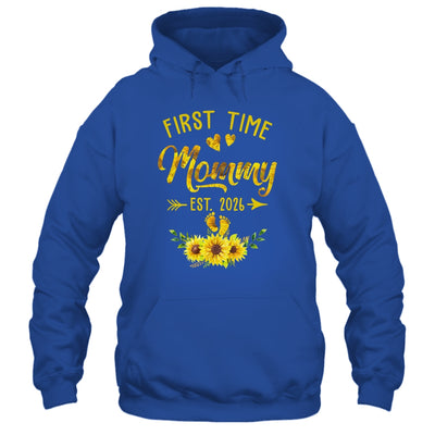 First Time Mommy Est 2026 Sunflower Promoted To Mommy Shirt & Tank Top | teecentury