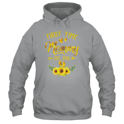 First Time Mommy Est 2026 Sunflower Promoted To Mommy Shirt & Tank Top | teecentury