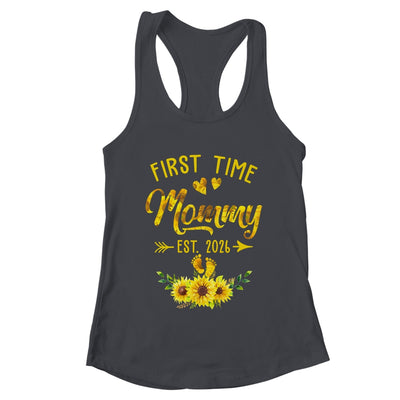 First Time Mommy Est 2026 Sunflower Promoted To Mommy Shirt & Tank Top | teecentury
