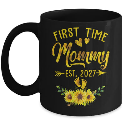 First Time Mommy Est 2027 Sunflower Promoted To Mommy Mug | teecentury