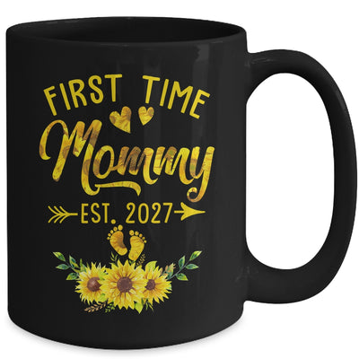First Time Mommy Est 2027 Sunflower Promoted To Mommy Mug | teecentury
