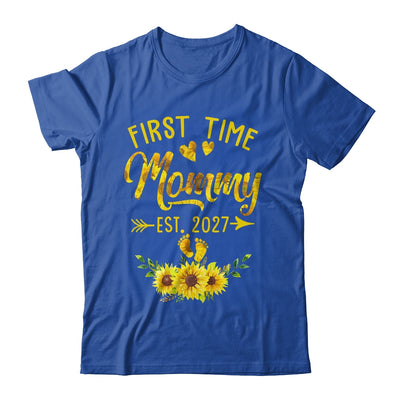 First Time Mommy Est 2027 Sunflower Promoted To Mommy Shirt & Tank Top | teecentury