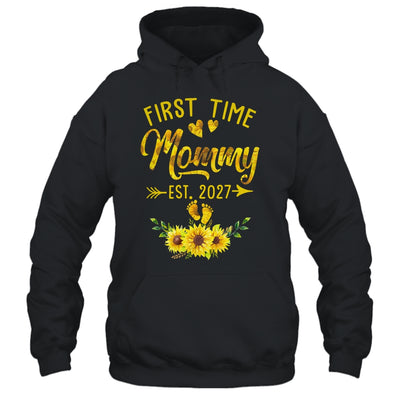 First Time Mommy Est 2027 Sunflower Promoted To Mommy Shirt & Tank Top | teecentury