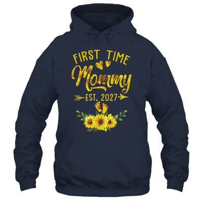 First Time Mommy Est 2027 Sunflower Promoted To Mommy Shirt & Tank Top | teecentury
