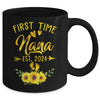 First Time Nana Est 2024 Sunflower Promoted To Nana Mug | teecentury