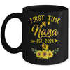 First Time Nana Est 2024 Sunflower Promoted To Nana Mug | teecentury