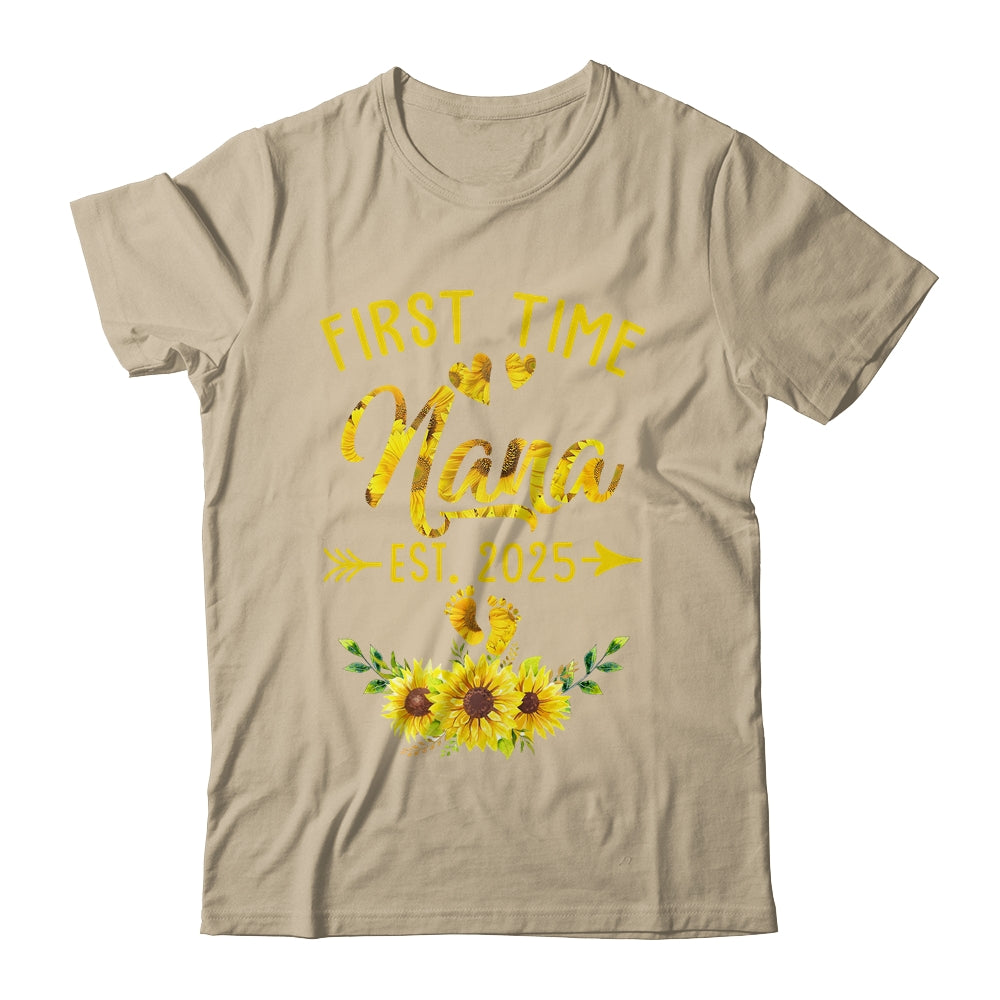 First Time Nana Est 2025 Sunflower Promoted To Nana Shirt & Tank Top | teecentury