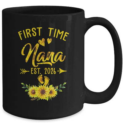 First Time Nana Est 2026 Sunflower Promoted To Nana Mug | teecentury