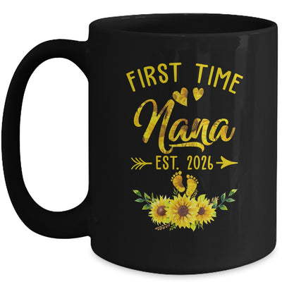 First Time Nana Est 2026 Sunflower Promoted To Nana Mug | teecentury