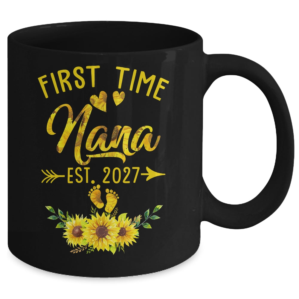 First Time Nana Est 2027 Sunflower Promoted To Nana Mug | teecentury