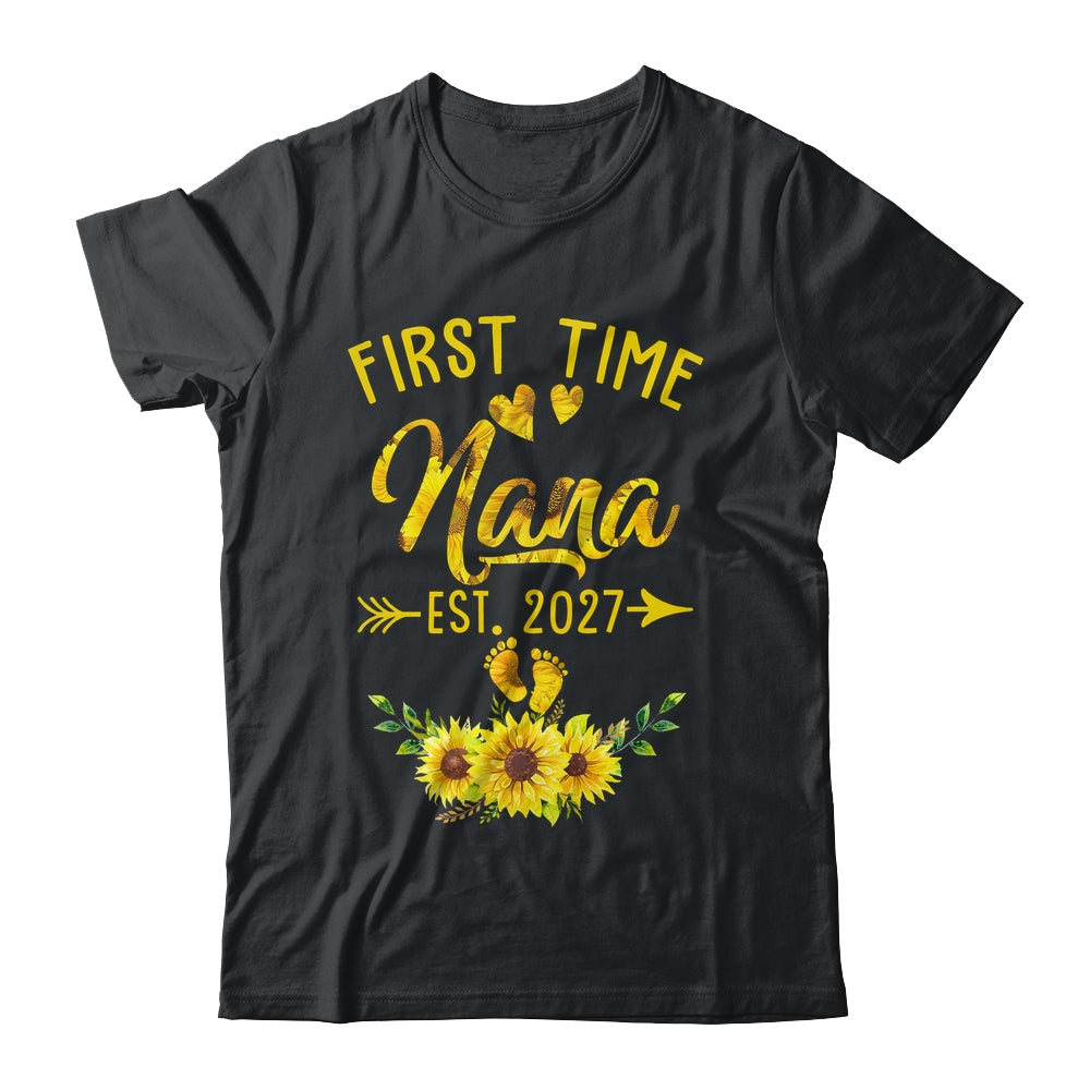 First Time Nana Est 2027 Sunflower Promoted To Nana Shirt & Tank Top | teecentury