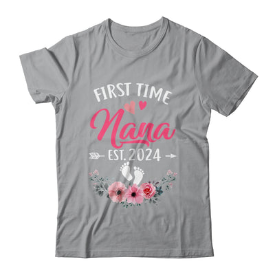 First Time Nana Promoted To Nana Est 2024 Mothers Day Shirt & Tank Top | teecentury