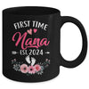 First Time Nana Promoted To Nana Est 2024 Mothers Day Mug | teecentury