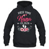 First Time Nana Promoted To Nana Est 2024 Mothers Day Shirt & Tank Top | teecentury