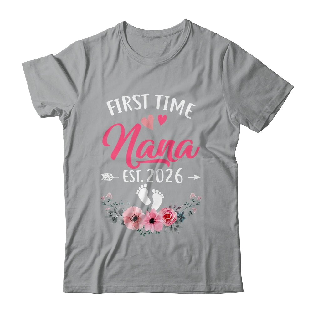 First Time Nana Promoted To Nana Est 2026 Mothers Day Shirt & Tank Top | teecentury