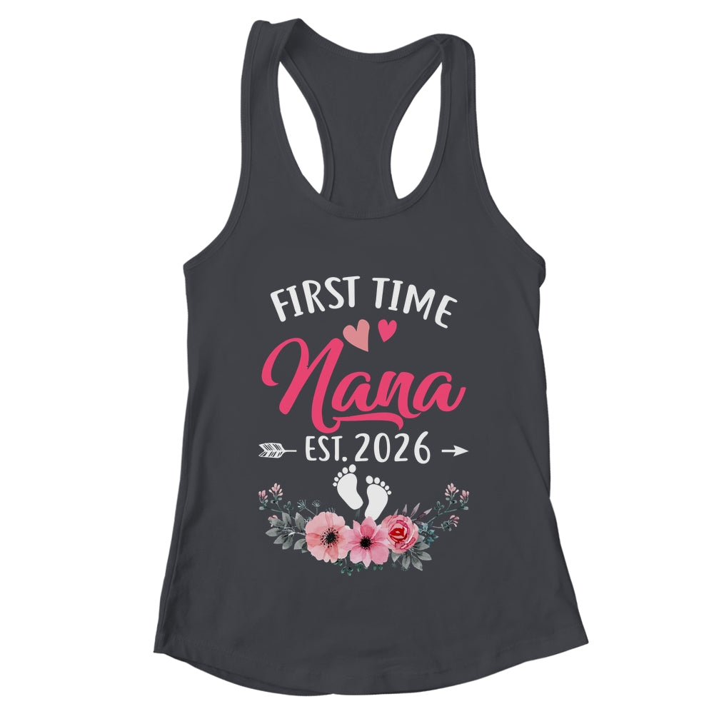 First Time Nana Promoted To Nana Est 2026 Mothers Day Shirt & Tank Top | teecentury