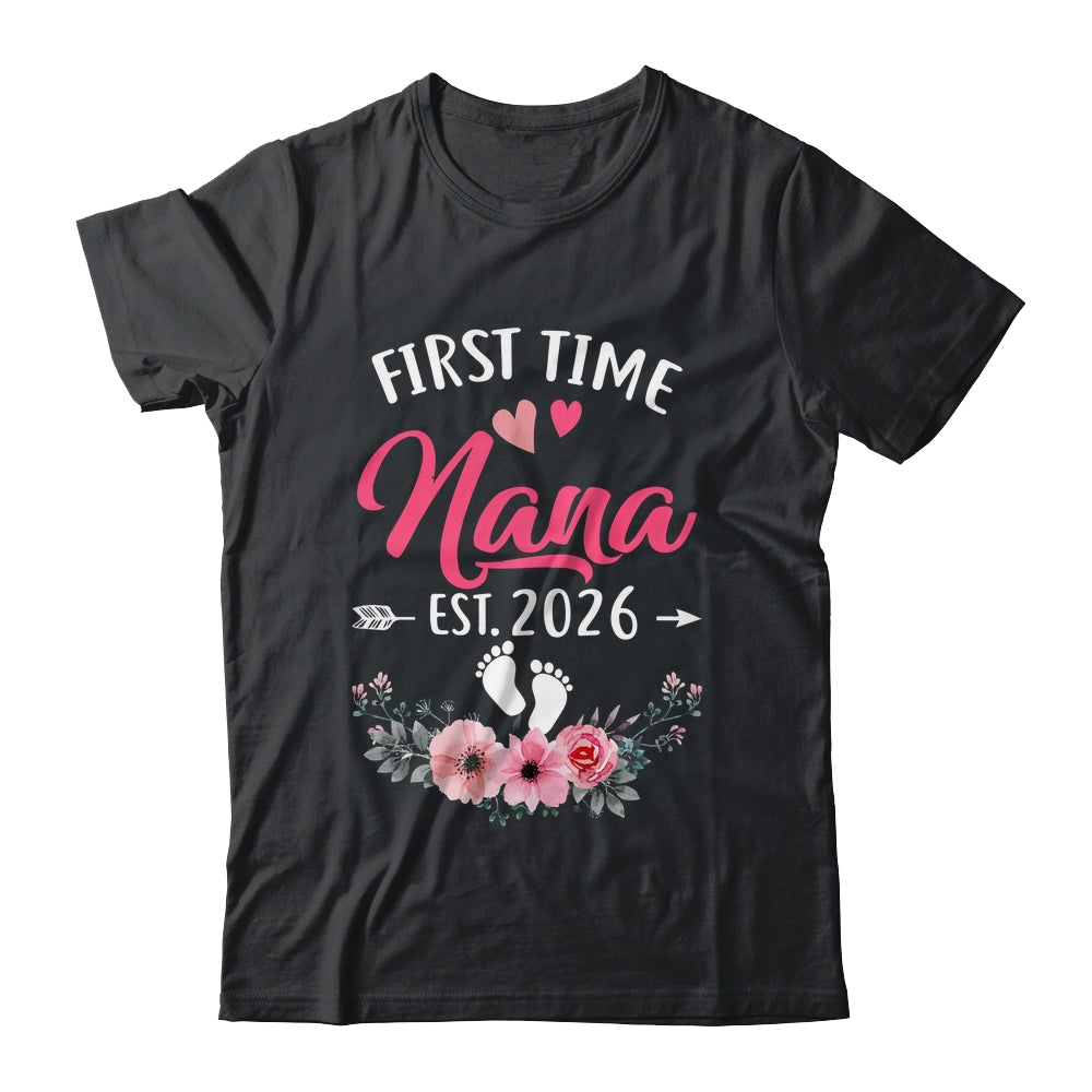 First Time Nana Promoted To Nana Est 2027 Mothers Day Shirt & Tank Top | teecentury