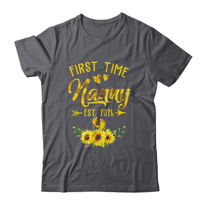 First Time Nanny Est 2026 Sunflower Promoted To Nanny Shirt & Tank Top | teecentury