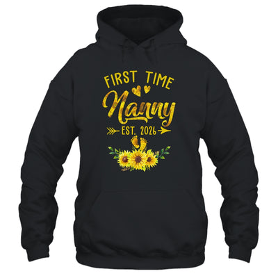 First Time Nanny Est 2026 Sunflower Promoted To Nanny Shirt & Tank Top | teecentury