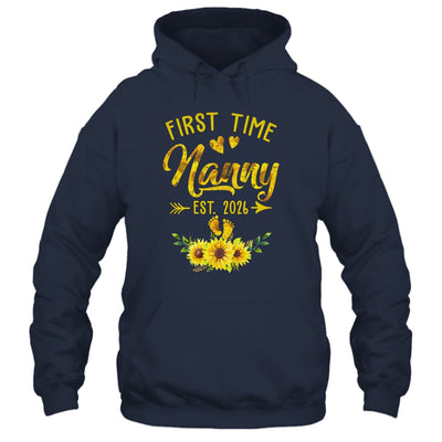 First Time Nanny Est 2026 Sunflower Promoted To Nanny Shirt & Tank Top | teecentury