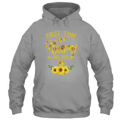 First Time Nanny Est 2026 Sunflower Promoted To Nanny Shirt & Tank Top | teecentury