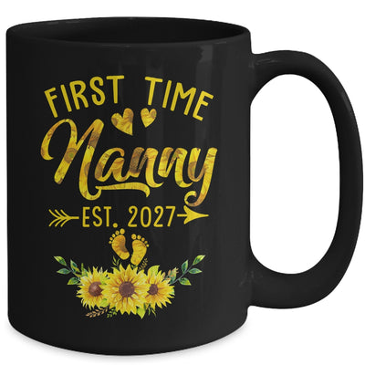 First Time Nanny Est 2027 Sunflower Promoted To Nanny Mug | teecentury