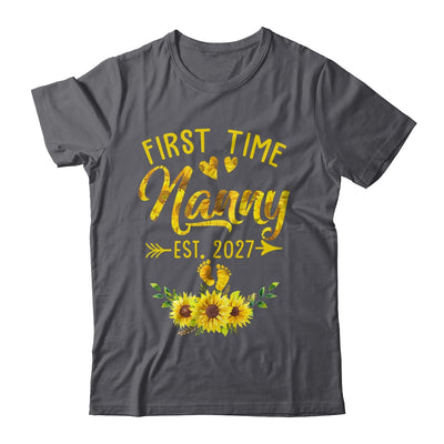 First Time Nanny Est 2027 Sunflower Promoted To Nanny Shirt & Tank Top | teecentury