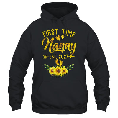First Time Nanny Est 2027 Sunflower Promoted To Nanny Shirt & Tank Top | teecentury