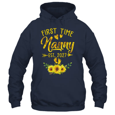 First Time Nanny Est 2027 Sunflower Promoted To Nanny Shirt & Tank Top | teecentury