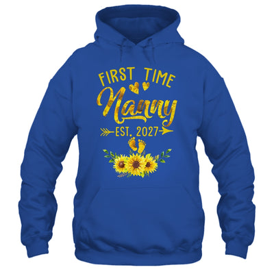 First Time Nanny Est 2027 Sunflower Promoted To Nanny Shirt & Tank Top | teecentury