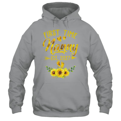 First Time Nanny Est 2027 Sunflower Promoted To Nanny Shirt & Tank Top | teecentury