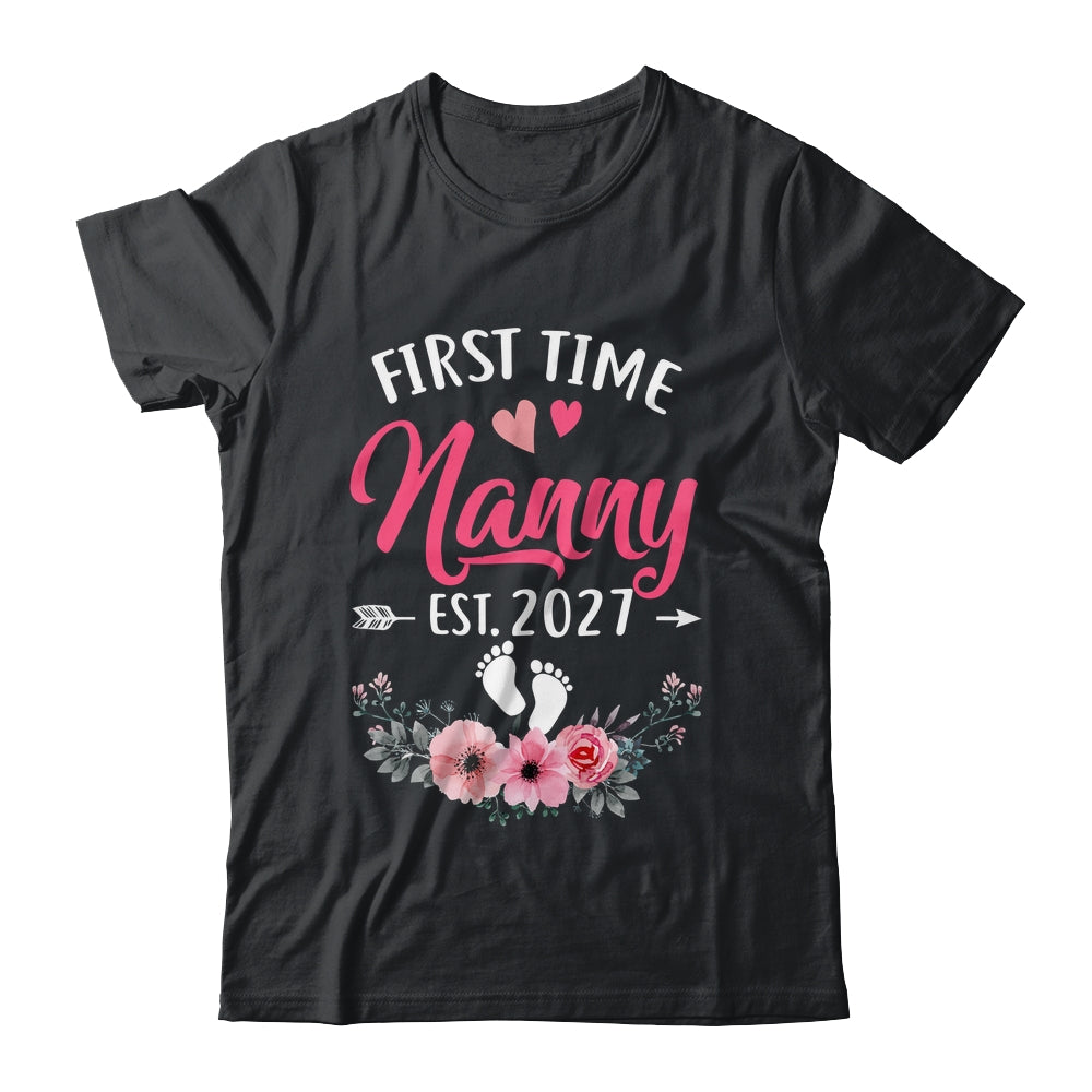 First Time Nanny Promoted To Nanny Est 2027 Mothers Day Shirt & Tank Top | teecentury