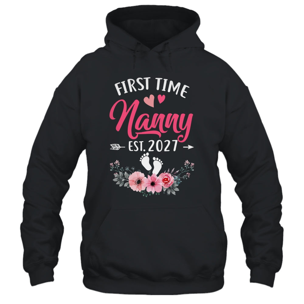 First Time Nanny Promoted To Nanny Est 2027 Mothers Day Shirt & Tank Top | teecentury