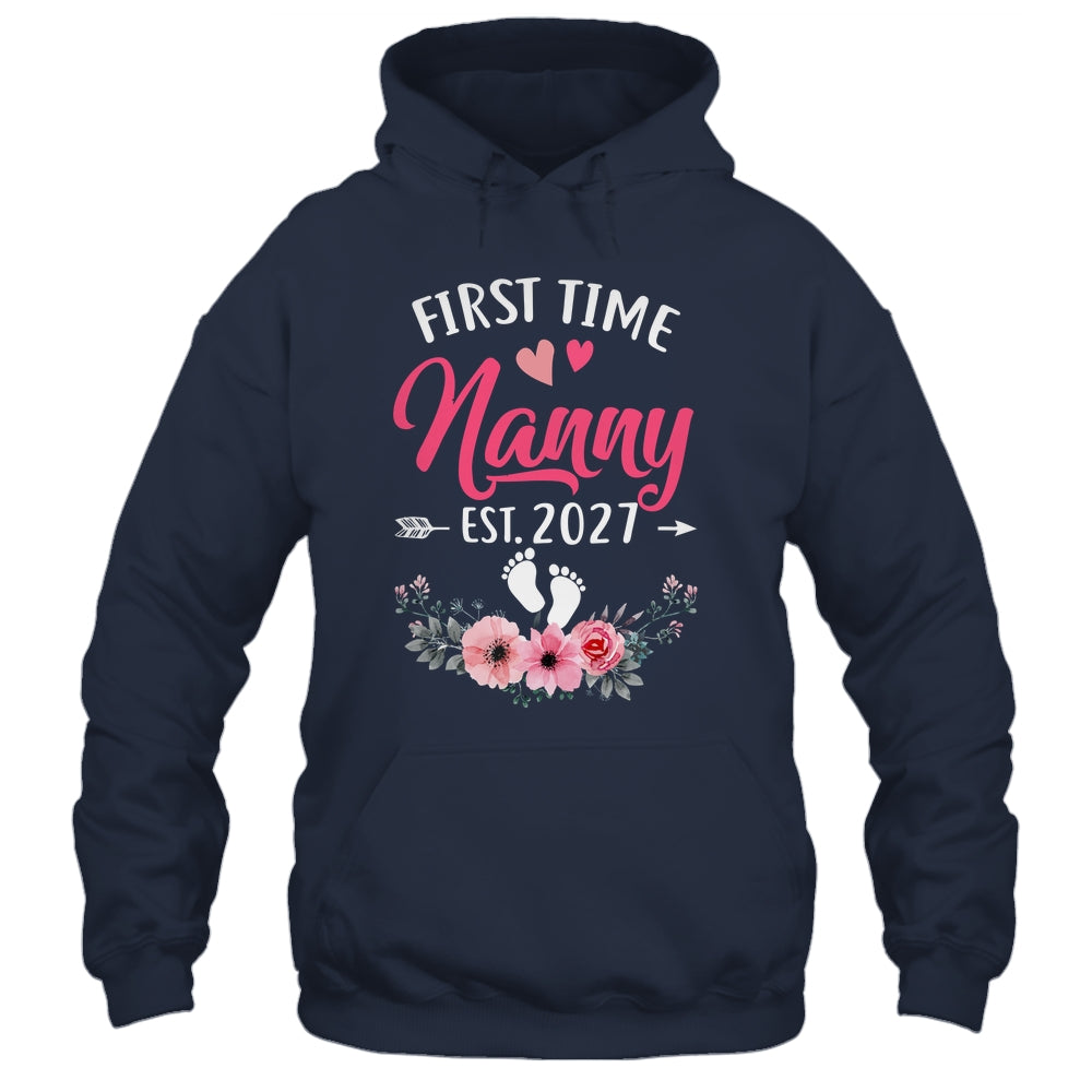 First Time Nanny Promoted To Nanny Est 2027 Mothers Day Shirt & Tank Top | teecentury