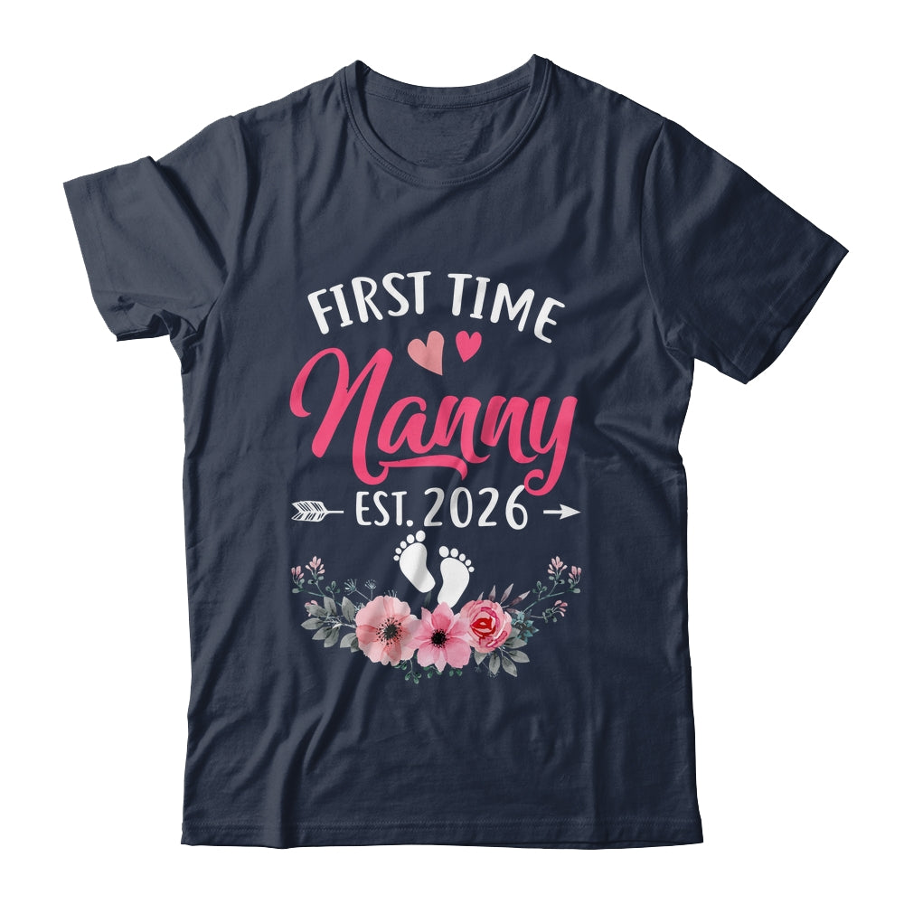 First Time Nanny Promoted To Nanny Est 2027 Mothers Day Shirt & Tank Top | teecentury