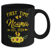 First Time Nonna Est 2024 Sunflower Promoted To Nonna Mug | teecentury