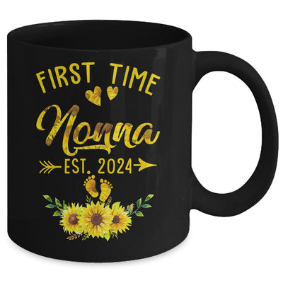 First Time Nonna Est 2024 Sunflower Promoted To Nonna Mug | teecentury
