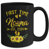 First Time Nonna Est 2024 Sunflower Promoted To Nonna Mug | teecentury