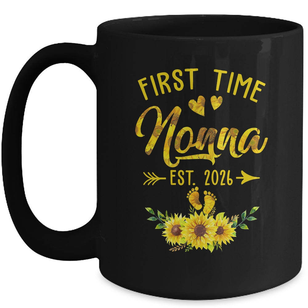 First Time Nonna Est 2026 Sunflower Promoted To Nonna Mug | teecentury